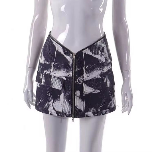 Abstract Mini Skirt